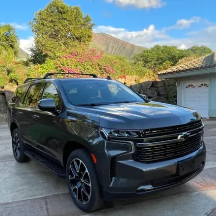 A black car in Maui, Hawaii