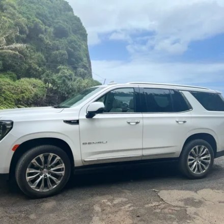 A white car in Maui, Hawaii