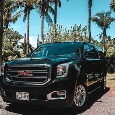 A black car in Maui, Hawaii